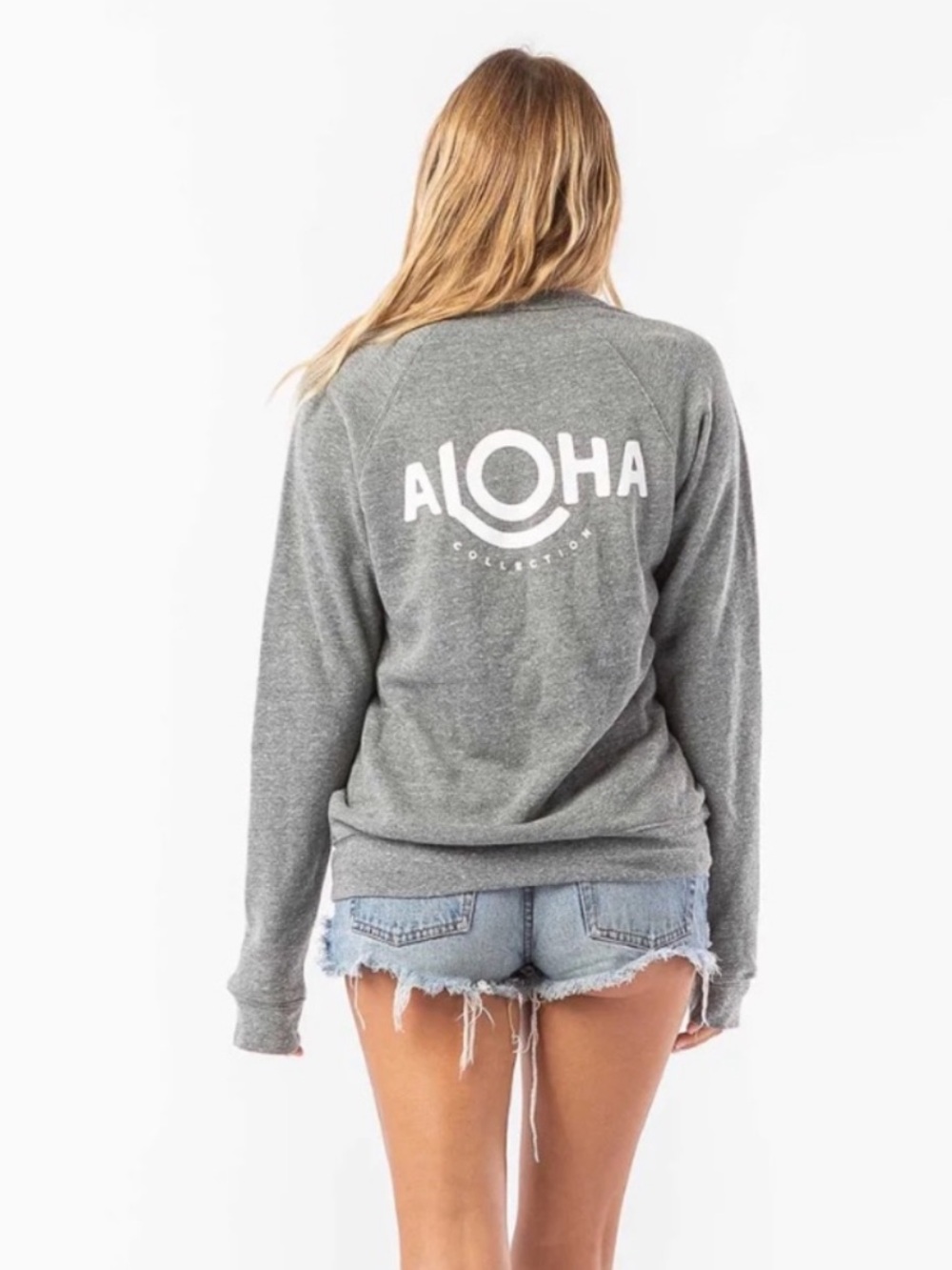 Aloha Unisex Cozy Pullover Gray Sweatshirt